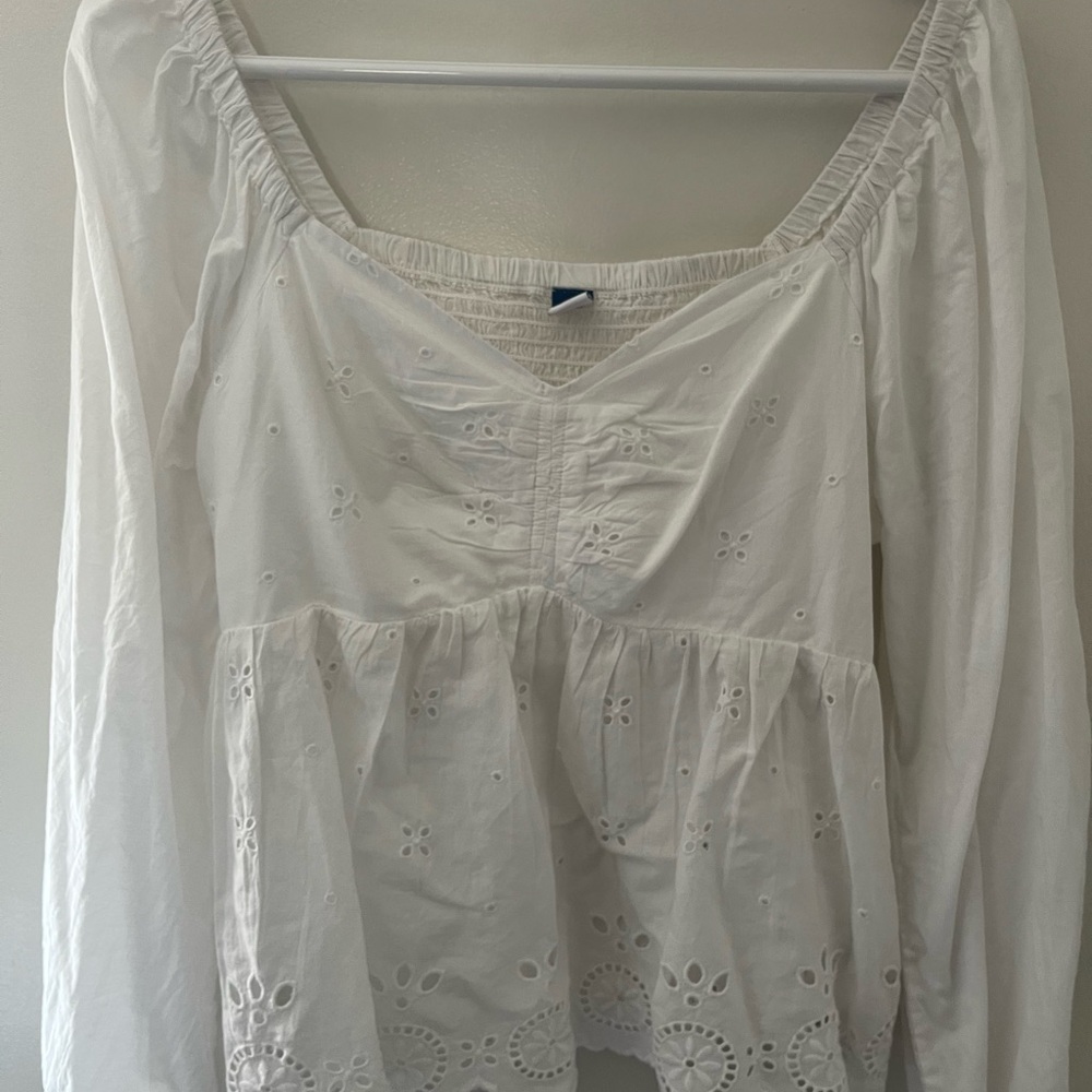 Old Navy White Eyelet Blouse